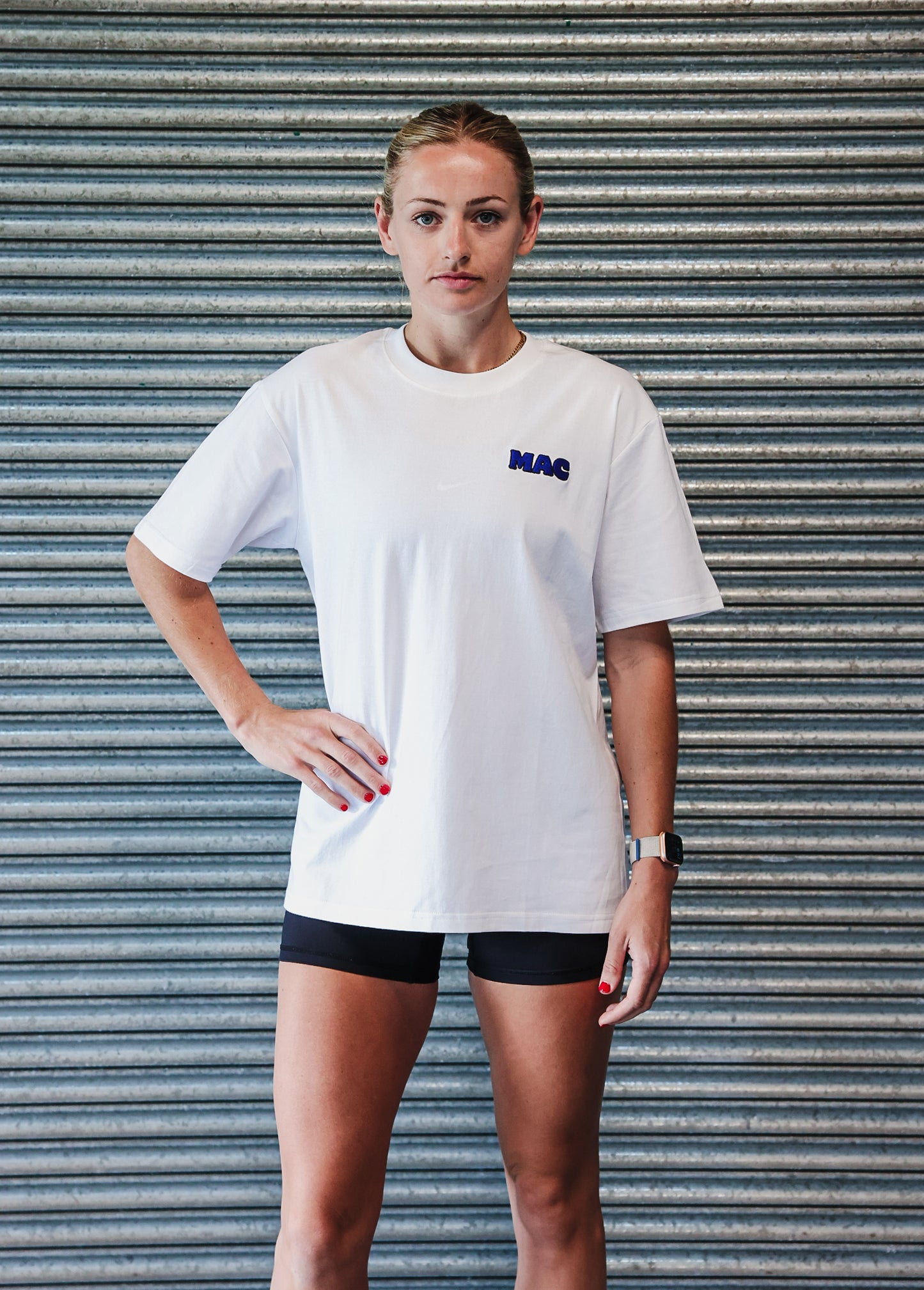 Oversized Mac T - Blue & Orange "Life Responds to Effort"