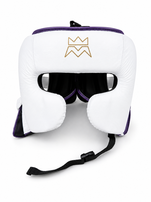 Cheek Protector Headgear White and Purple